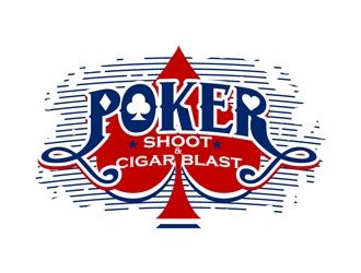 POKER SHOOT & CIGAR BLAST logo design by DreamLogoDesign