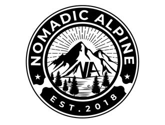 Nomadic Alpine logo design by DreamLogoDesign