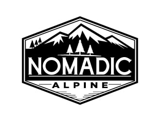 Nomadic Alpine logo design by Suvendu
