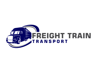 Freight Train Transport  logo design by Girly