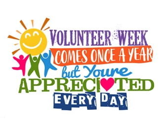 Volunteer Week Comes Once A Year, but Youre Appreciated Every Day logo design by ingepro