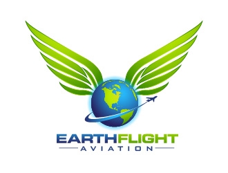 EarthFlight Aviation logo design by usef44
