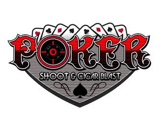 POKER SHOOT & CIGAR BLAST logo design by DreamLogoDesign