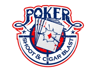 POKER SHOOT & CIGAR BLAST logo design by DreamLogoDesign