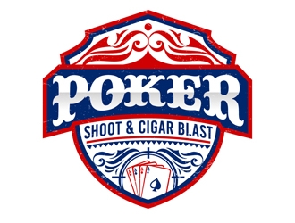 POKER SHOOT & CIGAR BLAST logo design by DreamLogoDesign