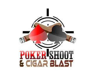 POKER SHOOT & CIGAR BLAST logo design by samuraiXcreations