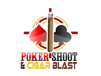 POKER SHOOT & CIGAR BLAST logo design by samuraiXcreations