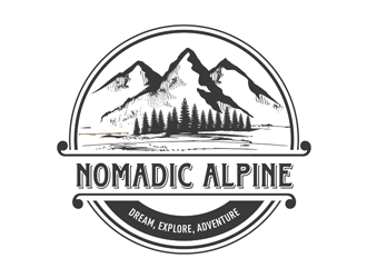 Nomadic Alpine logo design by logolady