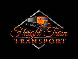 Freight Train Transport  logo design by SOLARFLARE