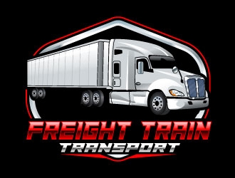Freight Train Transport  logo design by uttam