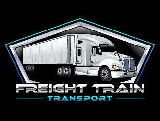 Freight Train Transport  logo design by uttam
