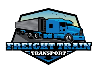 Freight Train Transport  logo design by Suvendu