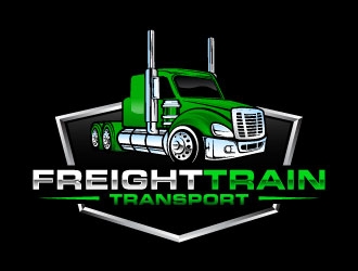 Freight Train Transport  logo design by daywalker