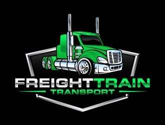 Freight Train Transport  logo design by daywalker