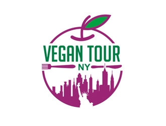 Vegan Tours NY logo design by Foxcody