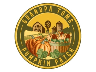 Grandpa Toms Pumpkin Patch logo design by AYATA
