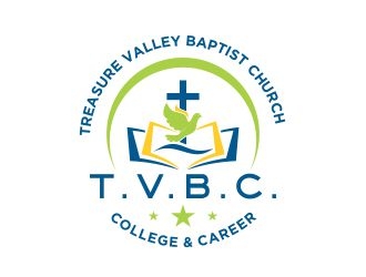 Treasure Valley Baptist Church (T.V.B.C.)   College & Career  logo design by cikiyunn