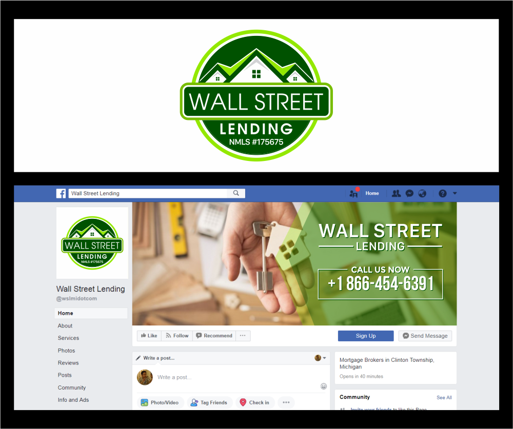 Wall Street Lending logo design by mutafailan