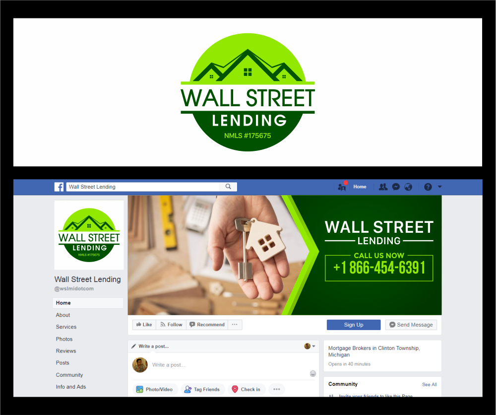 Wall Street Lending logo design by mutafailan