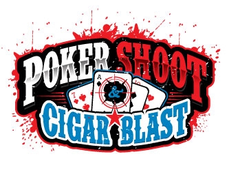 POKER SHOOT & CIGAR BLAST logo design by REDCROW