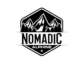 Nomadic Alpine logo design by MarkindDesign