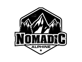 Nomadic Alpine logo design by MarkindDesign