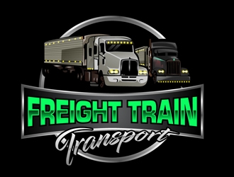 Freight Train Transport  logo design by DreamLogoDesign