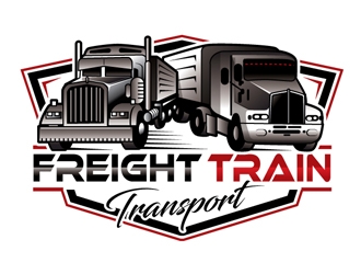 Freight Train Transport  logo design by logoguy