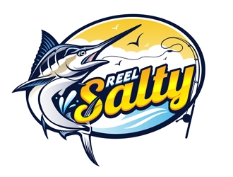 Reel Salty logo design by DreamLogoDesign