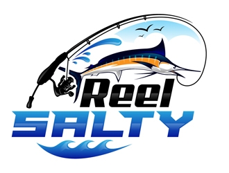 Reel Salty logo design by DreamLogoDesign
