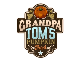 Grandpa Toms Pumpkin Patch logo design by DreamLogoDesign