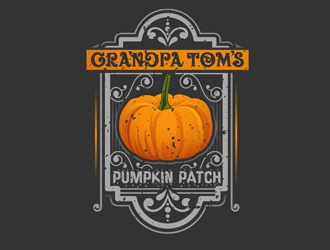 Grandpa Toms Pumpkin Patch logo design by DreamLogoDesign