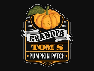Grandpa Toms Pumpkin Patch logo design by DreamLogoDesign