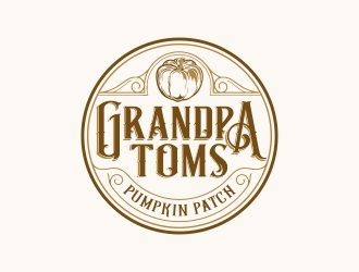 Grandpa Toms Pumpkin Patch logo design by b3no