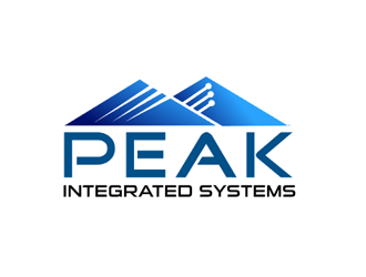 Peak Integrated Systems logo design by megalogos