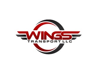 wings transport llc logo design by agil