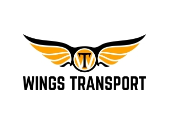 wings transport llc logo design by b3no