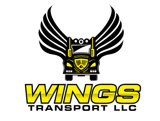 wings transport llc logo design by bezalel