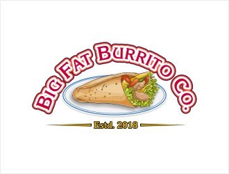 Big Fat Burrito Co. logo design by Shabbir