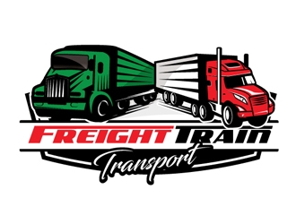 Freight Train Transport  logo design by logoguy