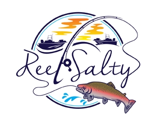 Reel Salty logo design by MAXR