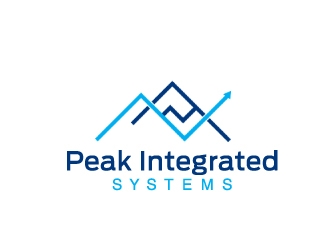 Peak Integrated Systems logo design by nehel