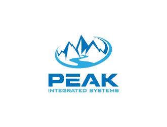 Peak Integrated Systems logo design by pencilhand