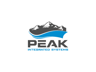 Peak Integrated Systems logo design by pencilhand