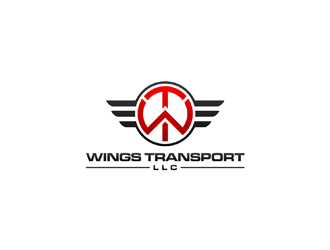 wings transport llc logo design by ndaru