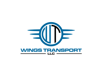 wings transport llc logo design by rief