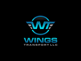 wings transport llc logo design by alby