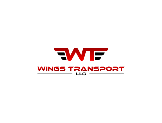 wings transport llc logo design by ammad