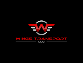 wings transport llc logo design by ammad