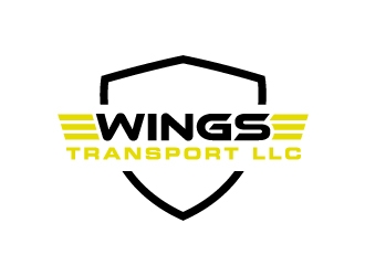 wings transport llc logo design by labo